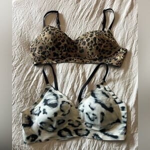Eby Wireless Bras Set of Two Animal Print Size Medium
